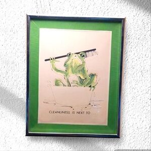 Jacqueline Watercolor Frog Painting 1980 Design 12 #190 Preowned